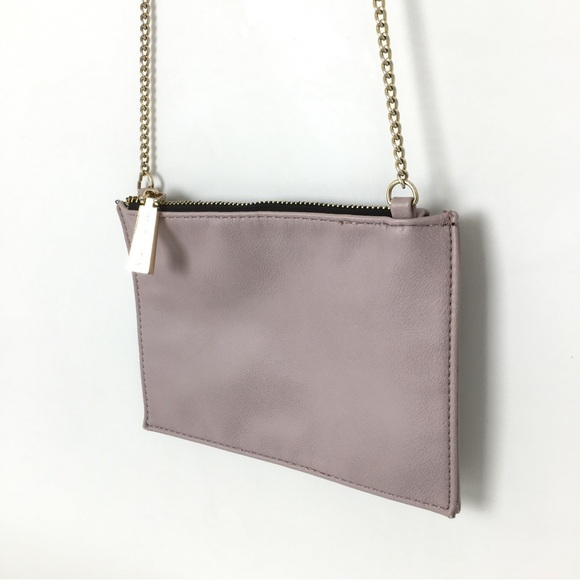 Big Buddha Small Crossbody Bag Lavender Purple With Gold Chainlink Strap - Picture 8 of 14